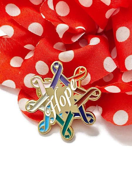 Hope Pin All Colors and Causes - Hope For Every Cause Cancer Disease Illness Awareness Support Pins