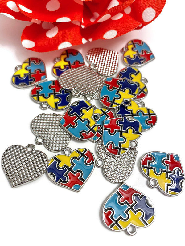 6-Piece Autism Awareness Pin Set - Colorful Puzzle Design Lapel Pins For Showing Support